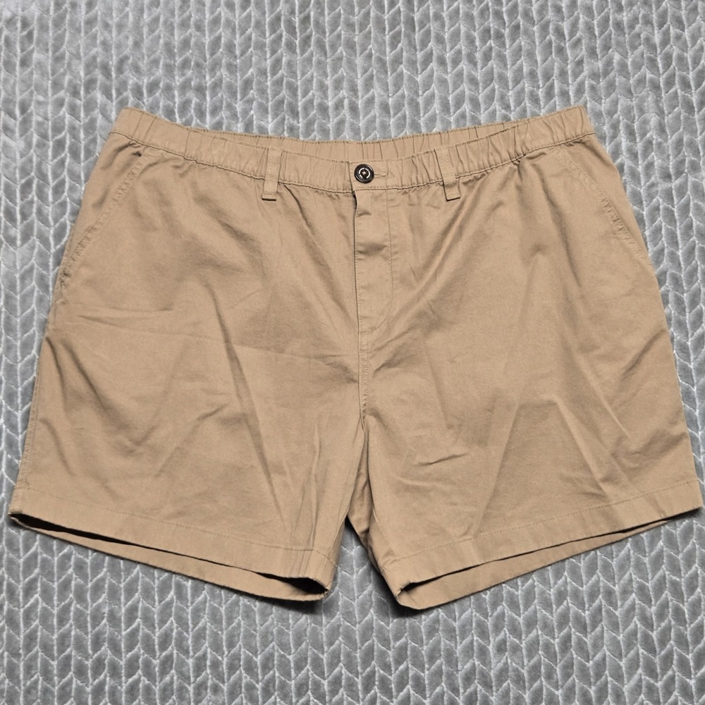 Chubbies Mens Originals 5.5" Inseam Khaki Tan Elastic Waist Shorts XXL Stretch